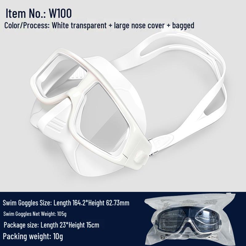 High-Definition Anti-Fog Adult Waterproof Swimming Goggles - Unisex Large Frame Design