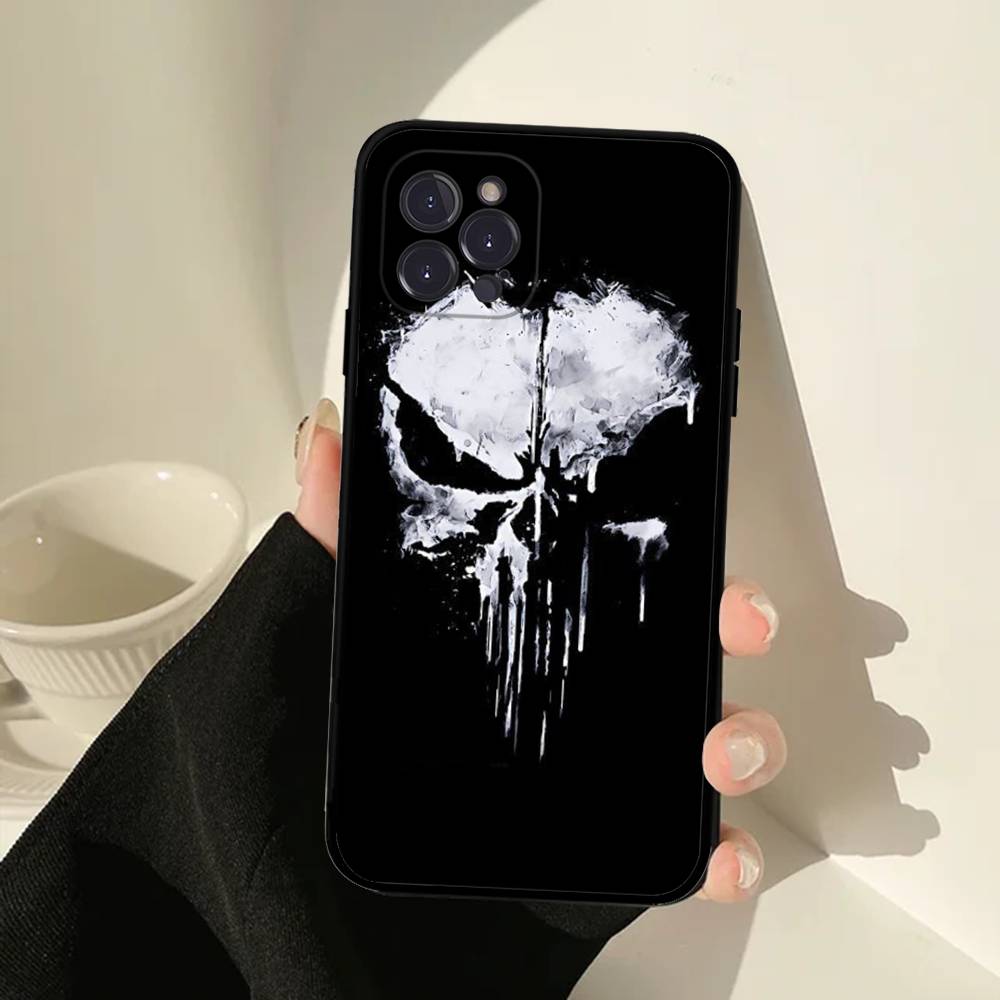 Classic Popular Characters P-Punisher Logo Phone Case For IPhone 16 15 14 13 12 Mini 11 Pro XS Max X XR SE 6 7 8 Plus Soft