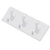 Wall Mounted Coat Rack PVC Strong Stable Multifunctional Simple Wall Hanger with 3 Hooks for
