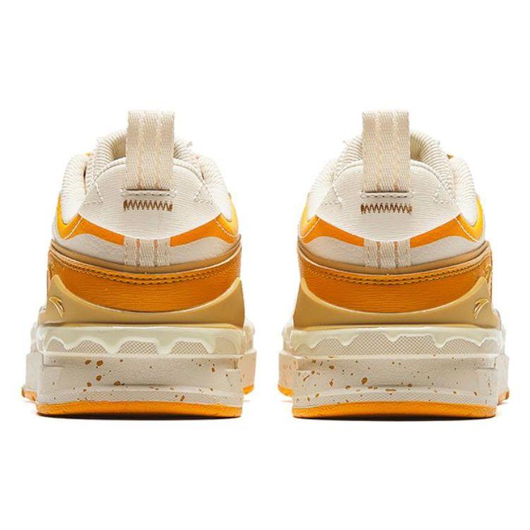 Anta Aotu Pineapple Bag Non-Slip Wear-Resistant Low-Top Skate Shoes Women sneaker White Orange 922338093-1