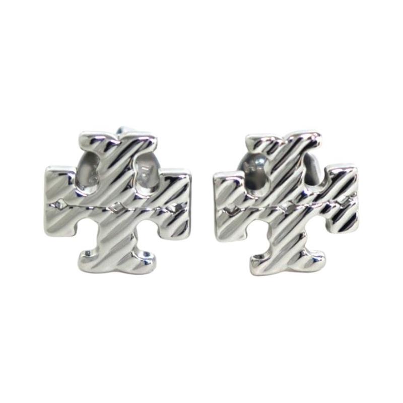 TORY BURCH Brand design brass earrings women s silver 159238 022-Silver F серебряный