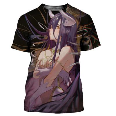 Novas Camisetas de Verão Overlord Anime Estampa 3D Homens Mulheres Manga Curta Camiseta Oversized Harajuku Tees Tops Roupas Infantis