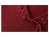 2025 New Style Red Winter Base Layer Top for Middle-Aged Women - Thickened Knitted Sweater