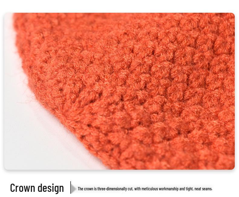 Thick Knit Wool Beanie: Winter Warm, Cold-Proof, Windproof, Ear Protection Hat for Men & Women