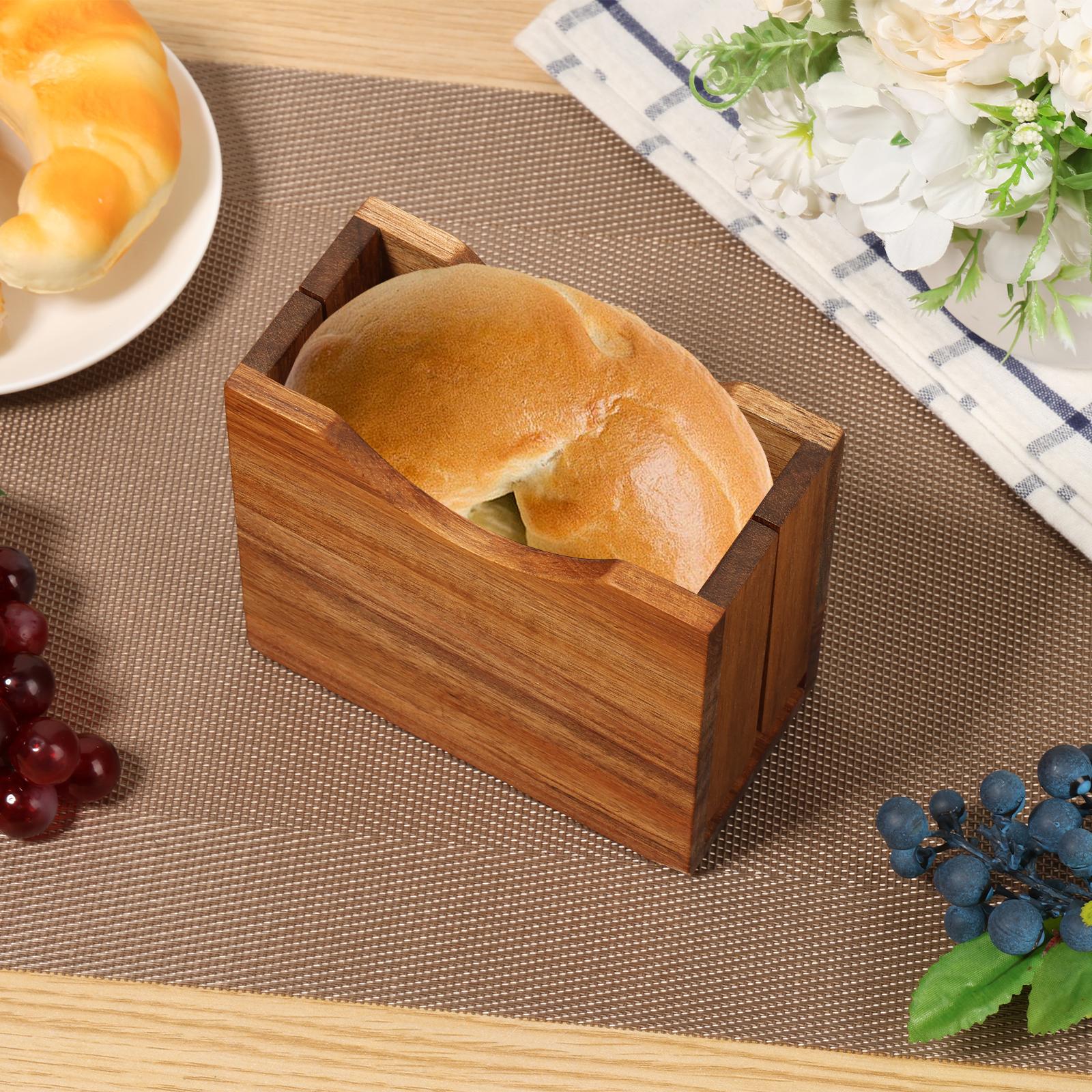 Bagel Slicer Long Lasting Wood Bagel Cutter Holder with Smooth Surface Multifunctional Bread Slicer for Home Kitchen Baking