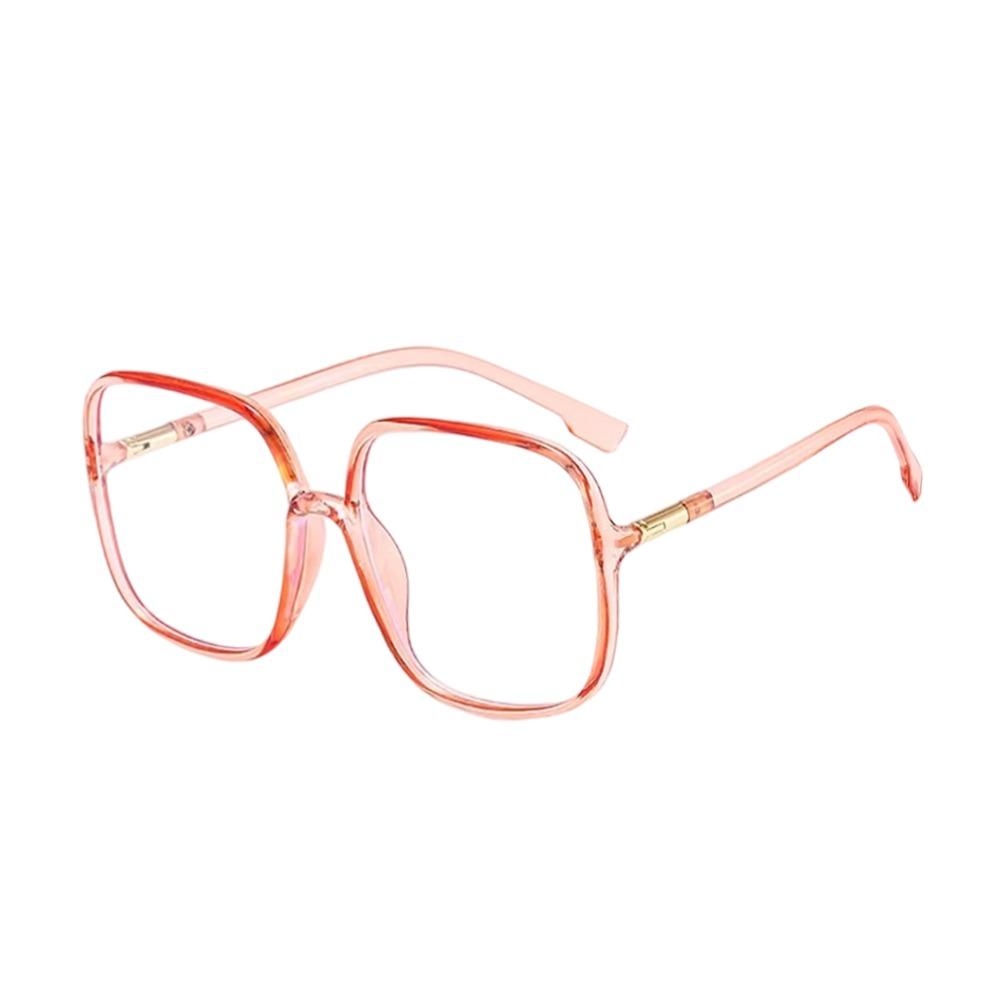 Oversized Anti-Blue Light Glasses Blue Ray Blocking Frame Eyewear Square Eyeglasses Office розовый