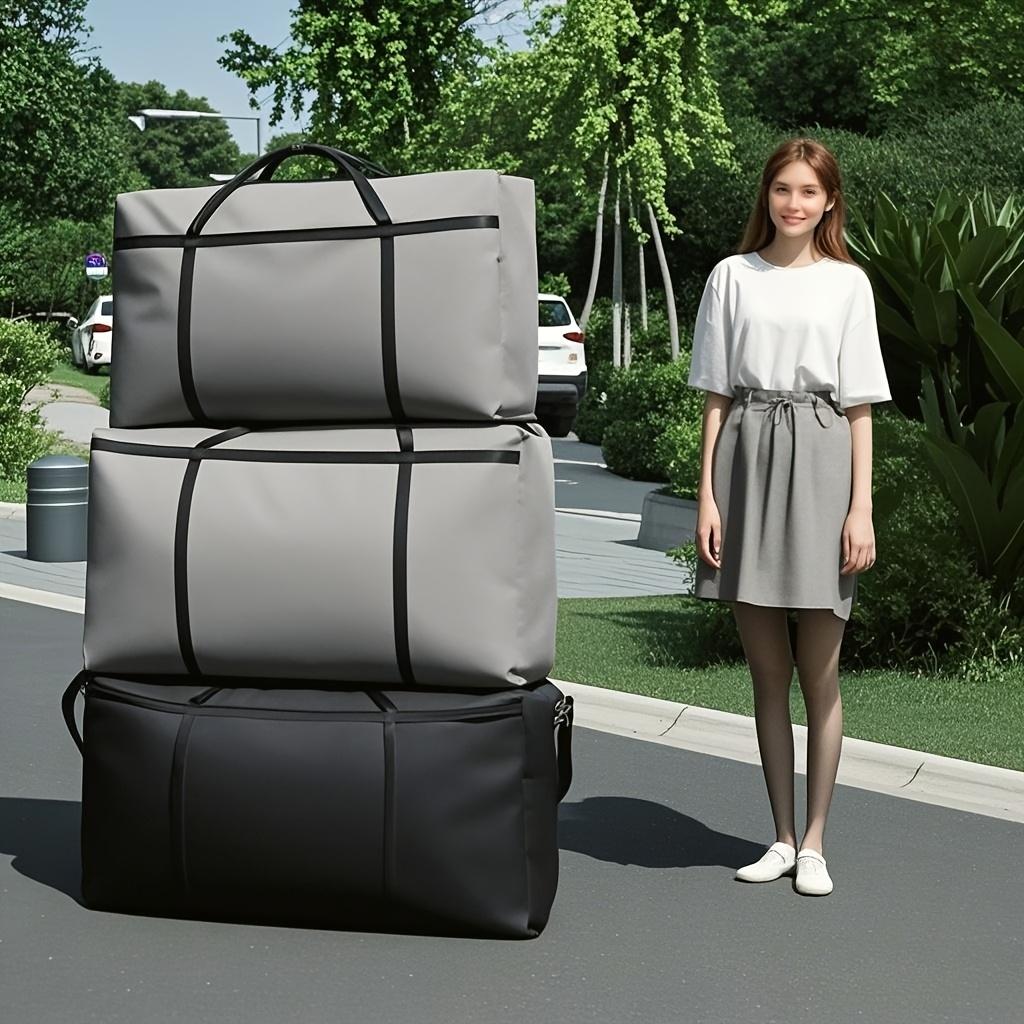 2pcs Extra Large Waterproof Moving Luggage Bags Laundry Shopping Bag Foldable Luggage Travel Bag Large Capacity Quilt Organizer