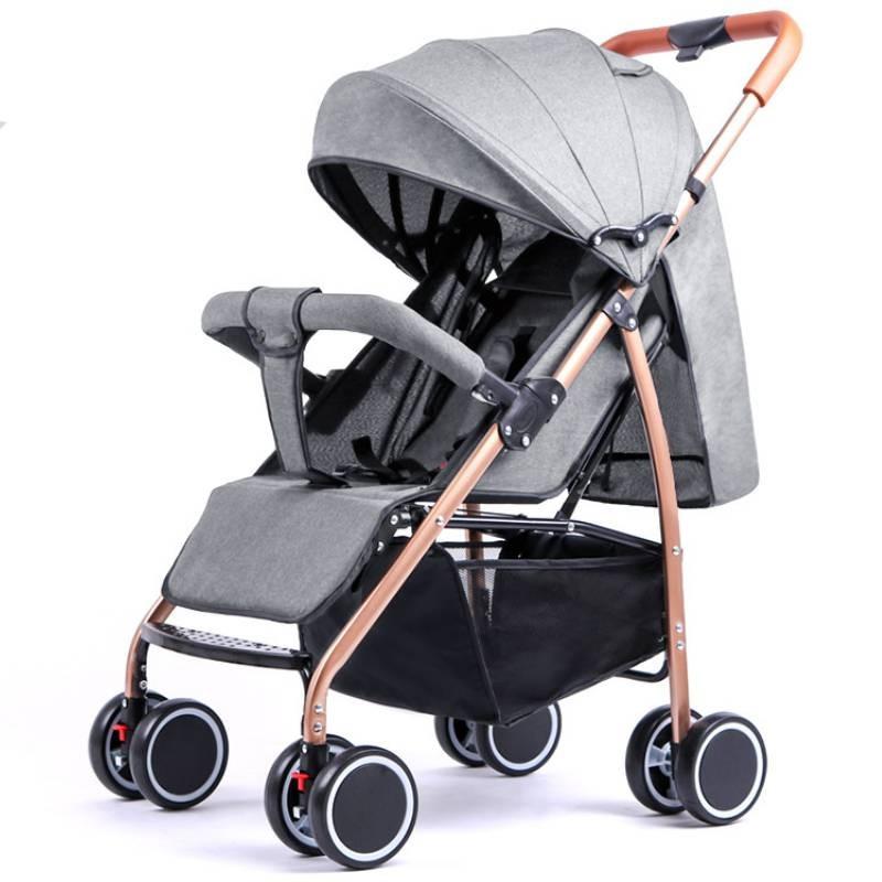 Wheeled Four Baby Stroller Lightweight Foldable Convertible Seat Outdoor Tools