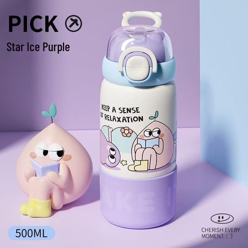 Kitten Thermos Cup: 2026 Stylish Insulated Straw Cup for Students - Cute, Portable, 316 Stainless Steel