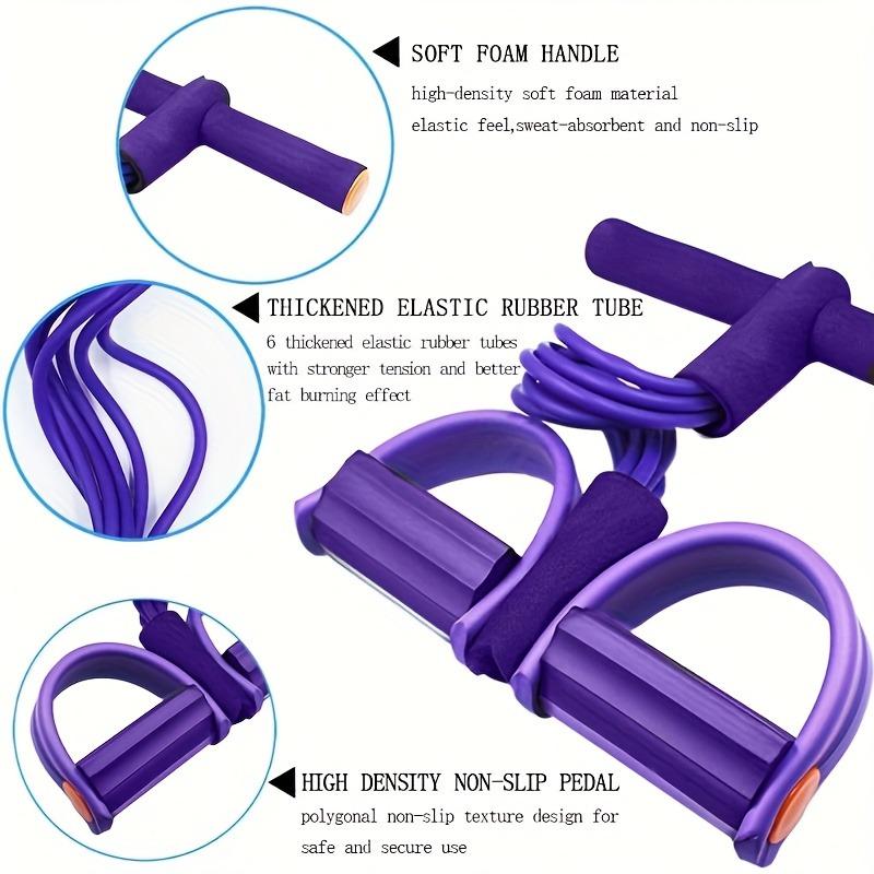 1PC 6-tube elastic yoga resistance band for abdominal, waist, arm and leg stretching PVC material, fitness equipment |