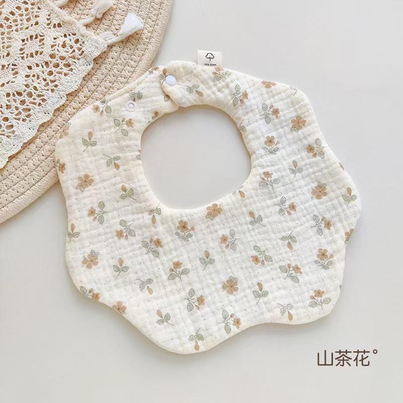Baby Cotton Gauze Waterproof Bib Soft Breathable Newborn Drool Catcher Gentle On Skin Daily Care Essential For Infants