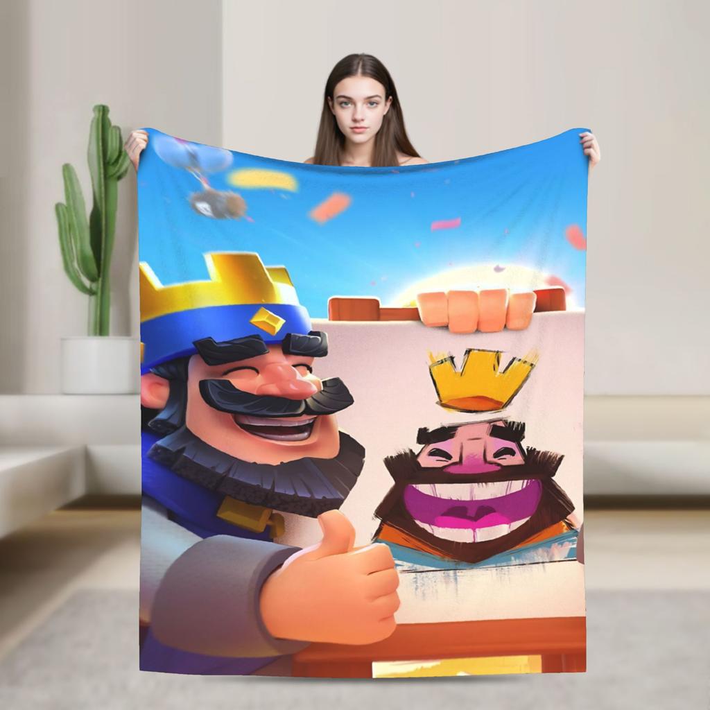 Clash Royale Spieldecke Flanell Tolle Atmungsaktive Decke für Bettüberwurf Herbst/Winter