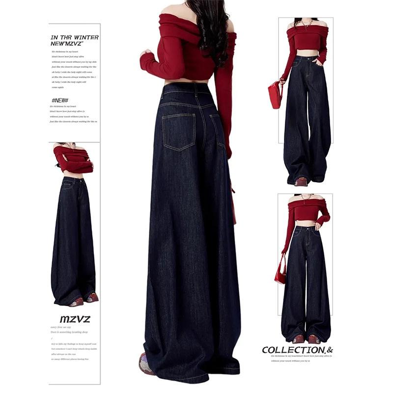 

Women s Plus Size Retro High Waist Wide Leg Jeans - Autumn Collection 2XL