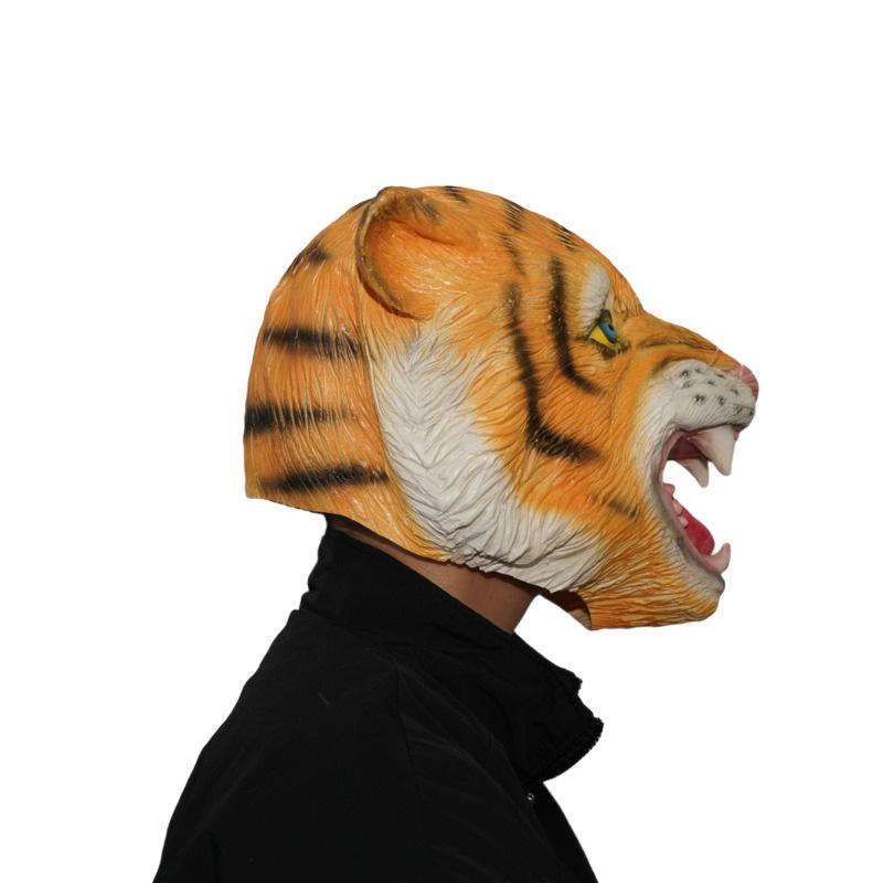 Terrifying tiger latex mask