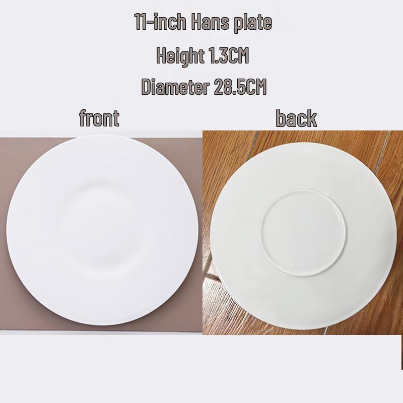 

Solid White Round Ceramic Dinner Plate