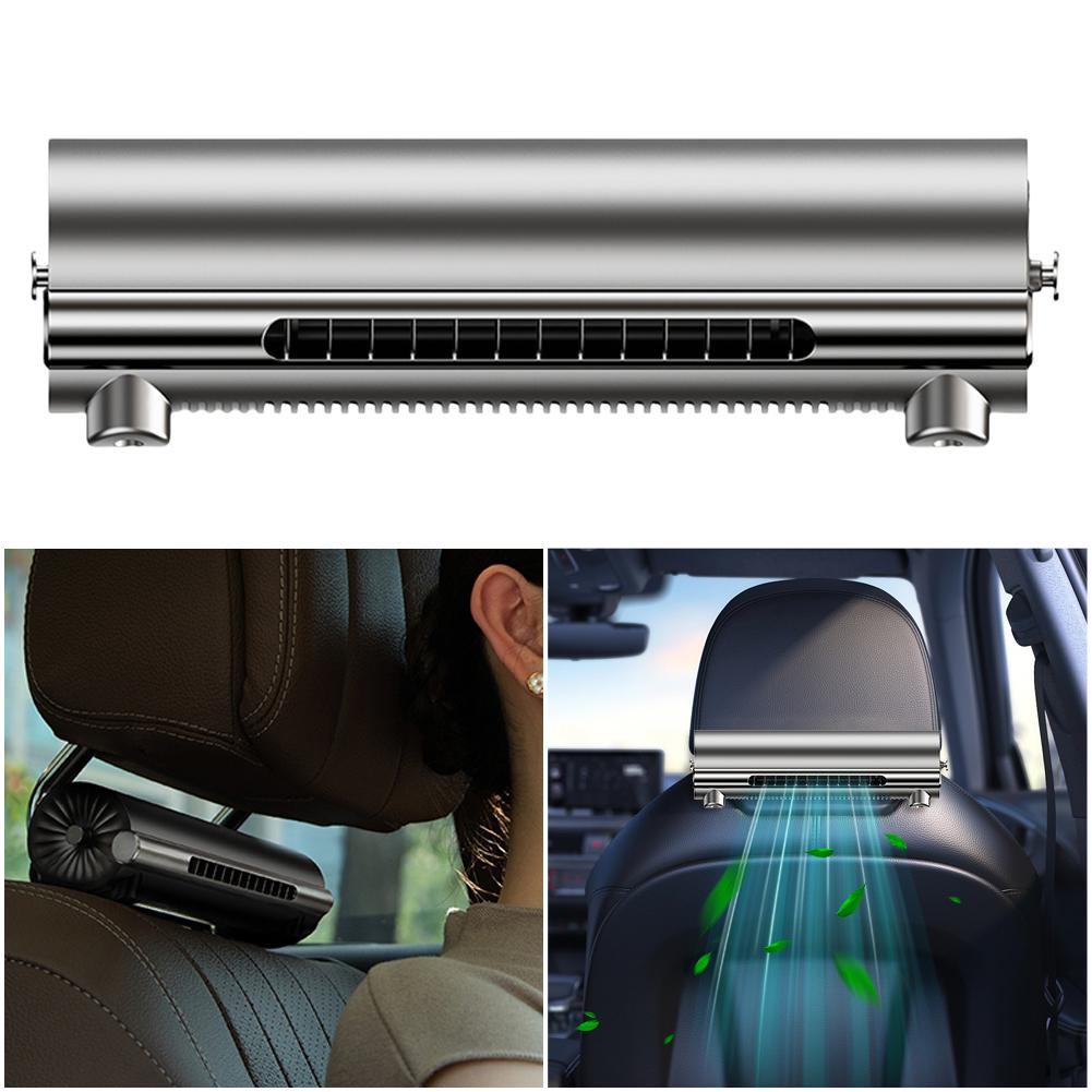 Car Seat Cooling Fan 3-Speed Strong Wind Cooler USB Powered Car Headrest Cooling Air Fan Car Interior Strong Wind Cooler