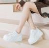 Fashion 8cm Spring Genuine Leather Platform Wedge Chunky Sneakers Platform Women Shoes Zapatos De Mujer Autumn Vulcanize Shoes Fashion