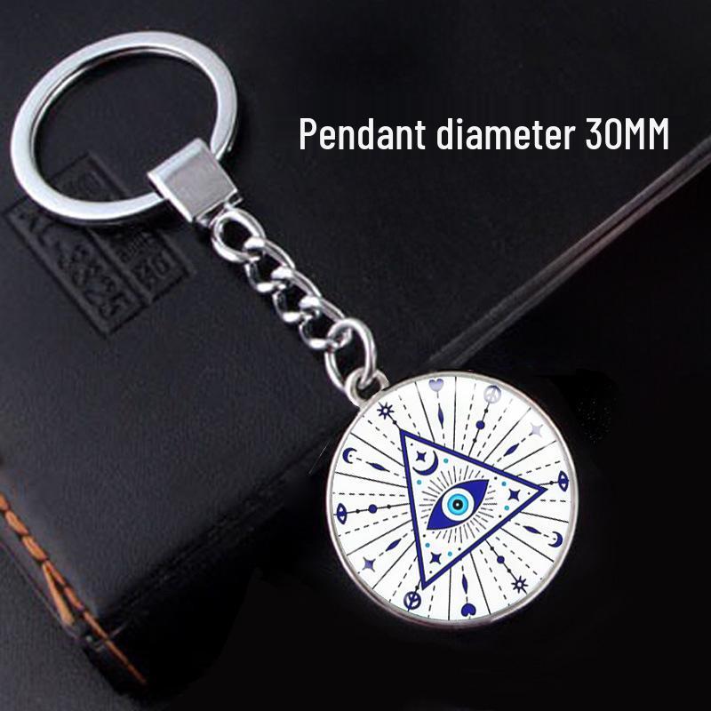 Demon s Eye Metal Keyring Pendant - Creative Design Collection