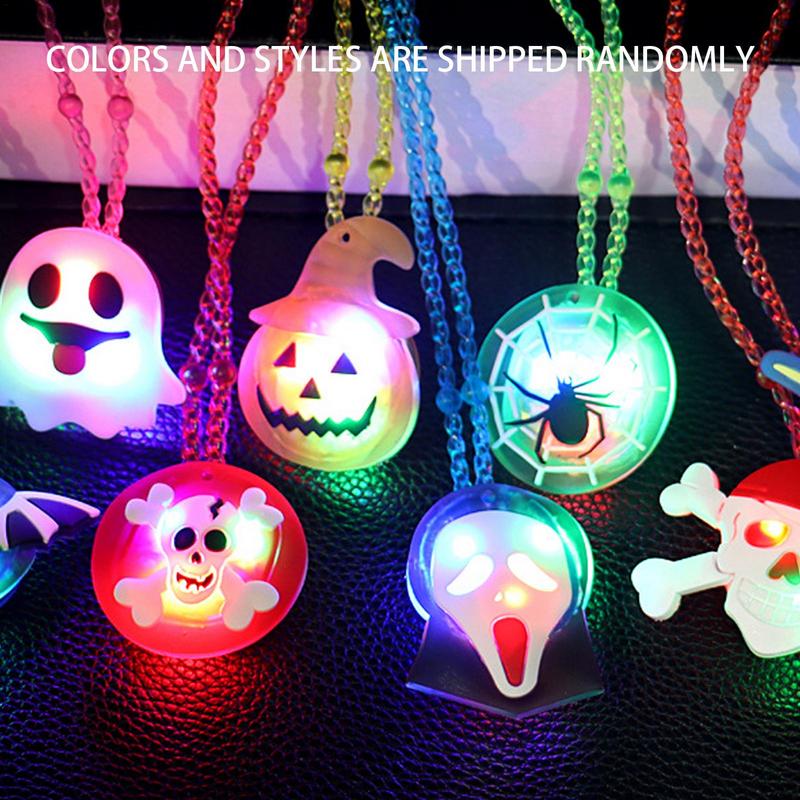 Glowing Halloween Toys Led Rings Necklaces Watches Party Favors Flashing Glowing Fun Toys Trick Or Treat Party Supplies