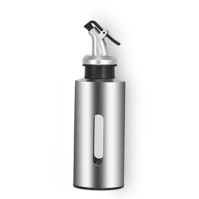 Tragbare Küche Edelstahl Öl Flasche Auslaufsicher Essig Sauce Halter Spender Visuelle Leere Kann Geschenk Gewürz Backen