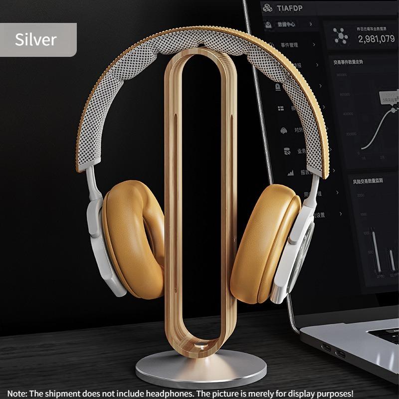 

Aluminum Alloy Head-mounted Earphone Stand, Universal Wireless Bluetooth Headset Storage Rack, Desktop Anti-slip Silicone Base
