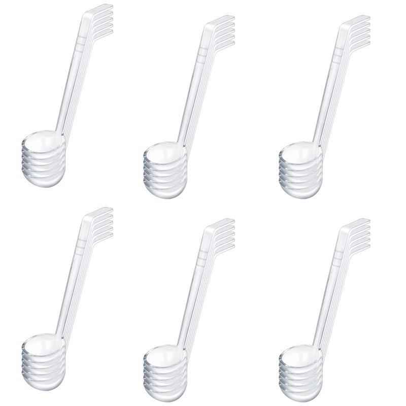 

Good-30 Pieces Clear Small Ladles For Sauce Long Punch Plastic Dressing And Sauces Ladles прозорий