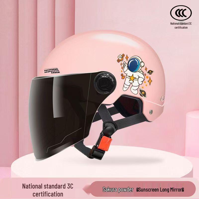 Adjustable 3C Electric Bike Helmet: Lightweight, Cute Design for Men & Women, All-Season Sun Protection