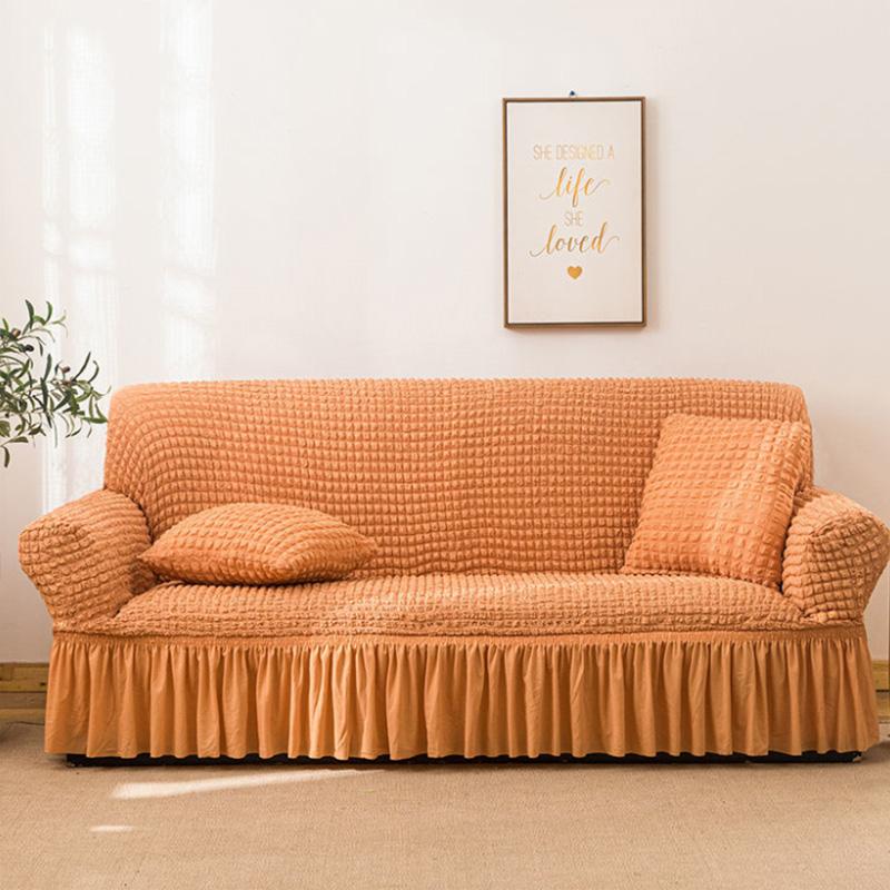 Spets Seersucker Universal All-inclusive Elastiskt Universal Lazy Sofföverdrag Fullt Överdrag Soffkuddsöverdrag