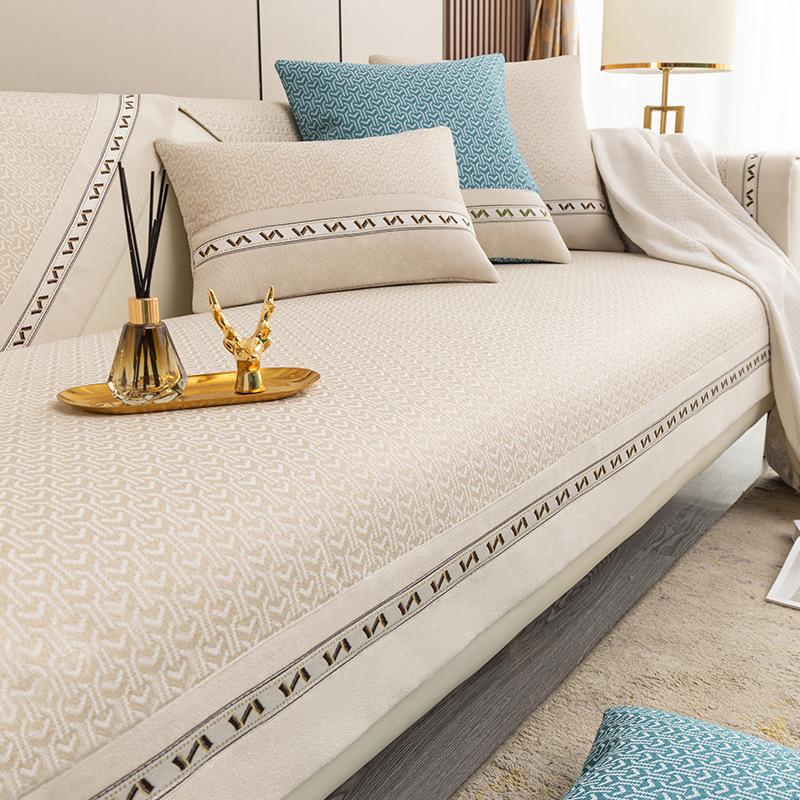 Luxury Sofa Cover Non-slip Cotton Linen Towel for Living Room Modern Seat Sofa Cushion Universal Couch Protective Slipcovers