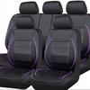 Universal 5-Seat Faux Leather Car Seat Cover Full Coverage Suv Trucker Seat Protector Soft Lightweight Car Seat Protection Pad