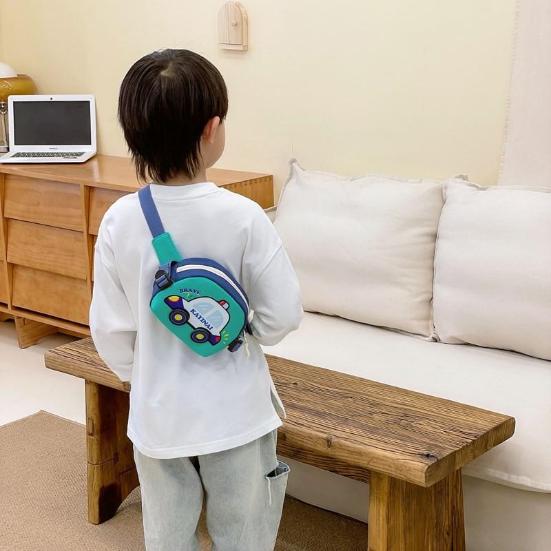 Bolsa Transversal Colorida Infantil Com Estampa de Carro Estilosa Ideal Para Meninos e Meninas na Pré-escola