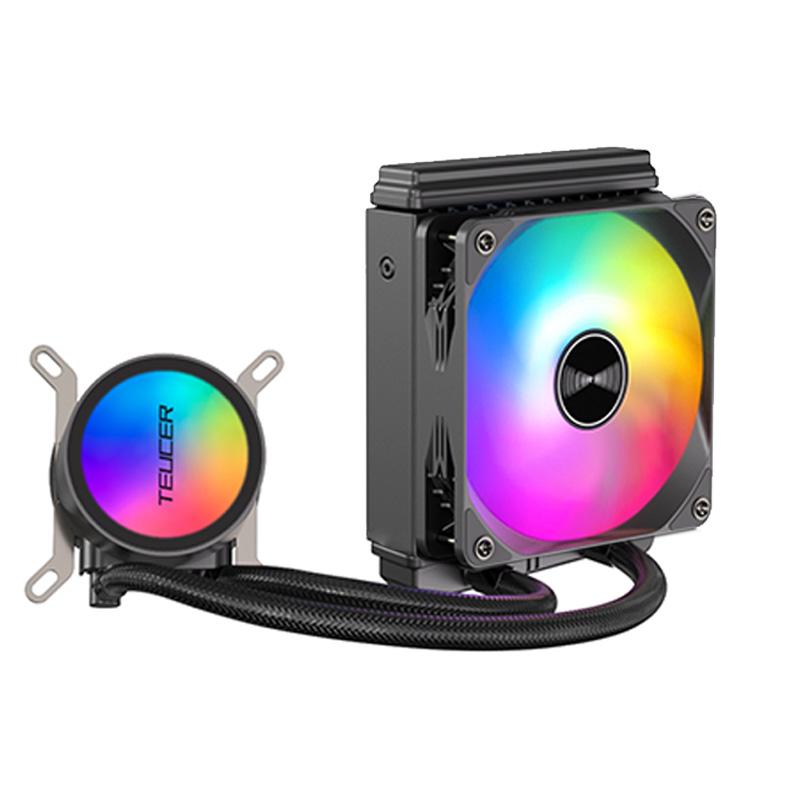 TEUCER AF-S120 Water Cooler 120mm RGB Fan Liquid Heatsink Integrated Radiator Cpu Cooling for Intel LGA115x 1200 1700 2011