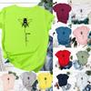 Women's Bee Printed Crew Neck T-shirts Featuring Soft Cotton Fabric For Comfort