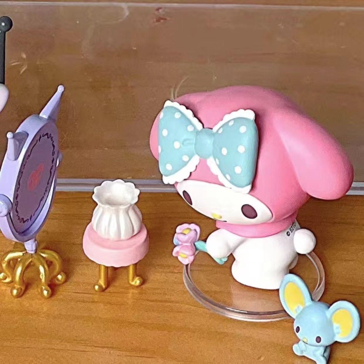 52TOYS Sanrio Family Home Time Series: Kuromi & Pompompurin Collectible Toy Figure Gift