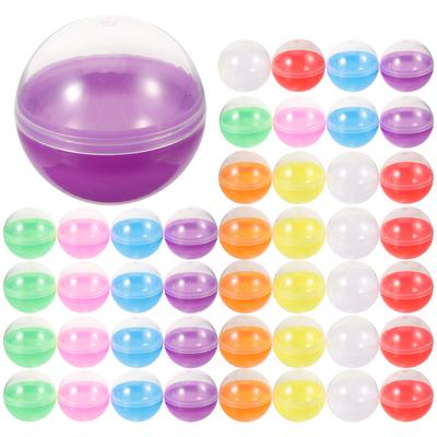 50 Pcs 50pc Colorful Translucent Shell Vending Machine Plastic Easter Eggs Fillable Gumballs Capsules Decor