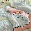 Kapok wrinkled double-layer yarn ruffle leaf edge summer quilt four-piece set washing machine washing air conditioner quilt