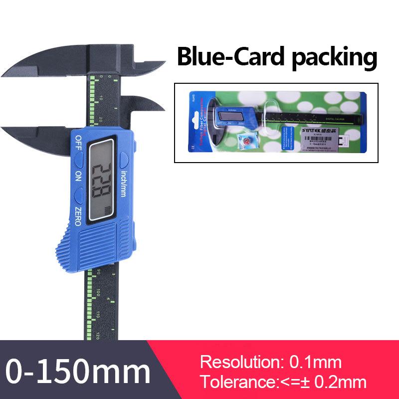 

0-150 мм электронный штангенциркуль пластиковый штангенциркуль из углеродного волокна метрическая система преобразования имперских единиц цифровая линейка измерительный инструмент