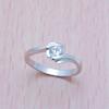 Simple Thick Platinum Plated 5A Zircon Ring Women'S Single Ring Ring Birthday Gift
