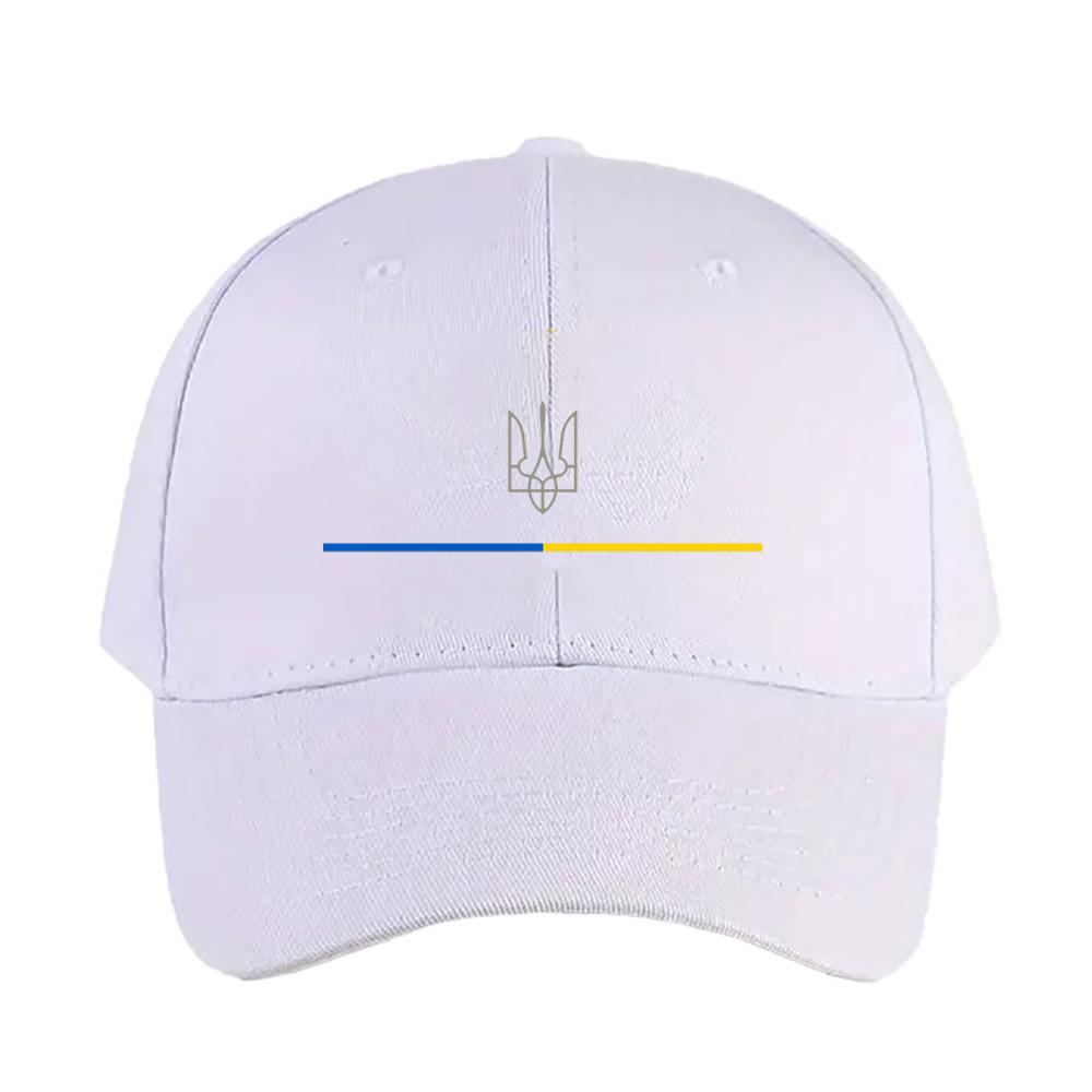 Ukrainian Trident Tryzub Escudo Blue Yellow Stripe Flag Ukraine cap Summer Woman Man Adult Hat Adjustable Printed Baseball Caps