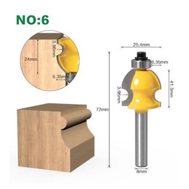 1PC 8mm Shank obudowa i podstawa odlewnictwo zestaw bitów do frezowania CNC nóż liniowy frez do drewna czop frez do narzędzi do obróbki drewna