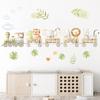 Cartoon Cute Train Lion Elephant Tiger Wild Animals Wall Stickers for Bedroom Living Room Nursery Decoration Wall Decals