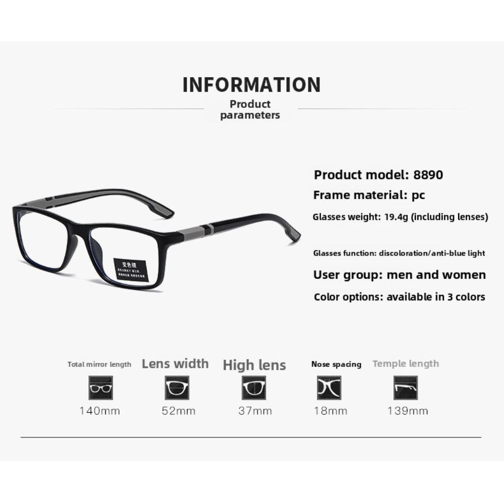 New Trend TR90 Photochromic Reading Glasses 3 In 1 Outdoor Bifocal Sunglasses Sports Anti Blue Near Far Sight Eyeglasses Diopter
