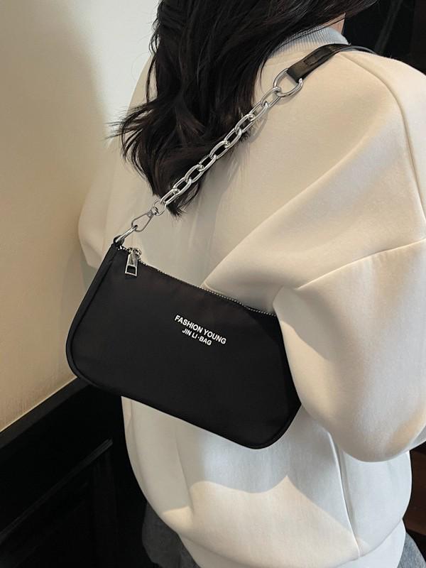 New Women's Textured Letter Fashion Small Crossbody & Shoulder Bag