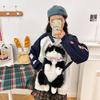 1Pcs Lolita Cartoon Personality Backpack With Sound Women Cat Plush Doll Small Capacity Daypack Cute Realistic Ragdoll Backpack
