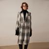 Women's Retro Plaid Loose Long Winter Coat