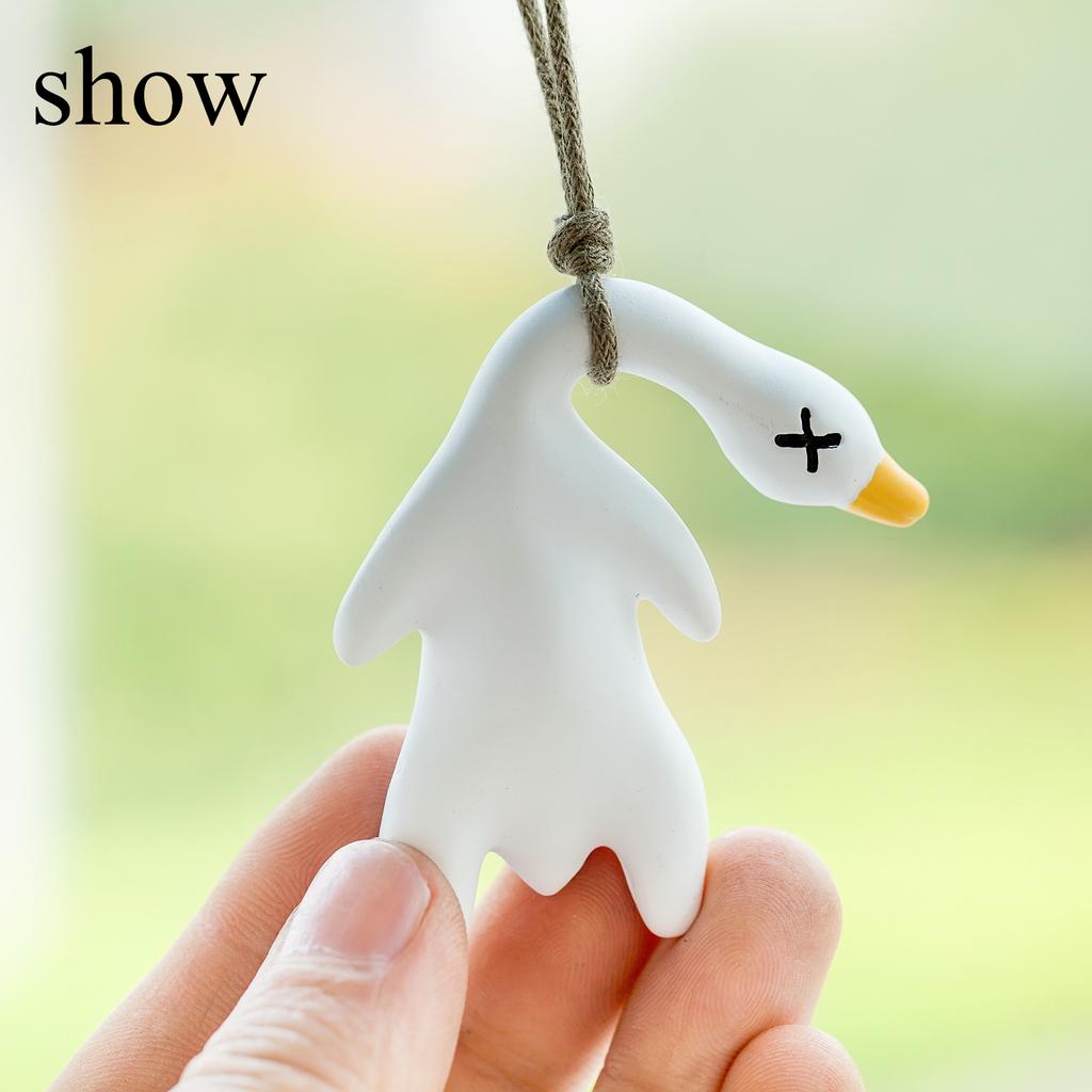 Artykuły samochodowe huśtająca się kaczka samochodowa wisiorek na lusterko wsteczne samochodu, dekoracja samochodu mała pieczona kaczka wisiorek samochodowy