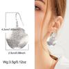 Irregular Round Drop Earrings for Women Simple Curved Frosted Allergy Resistant Piercing Earrings Jewelry