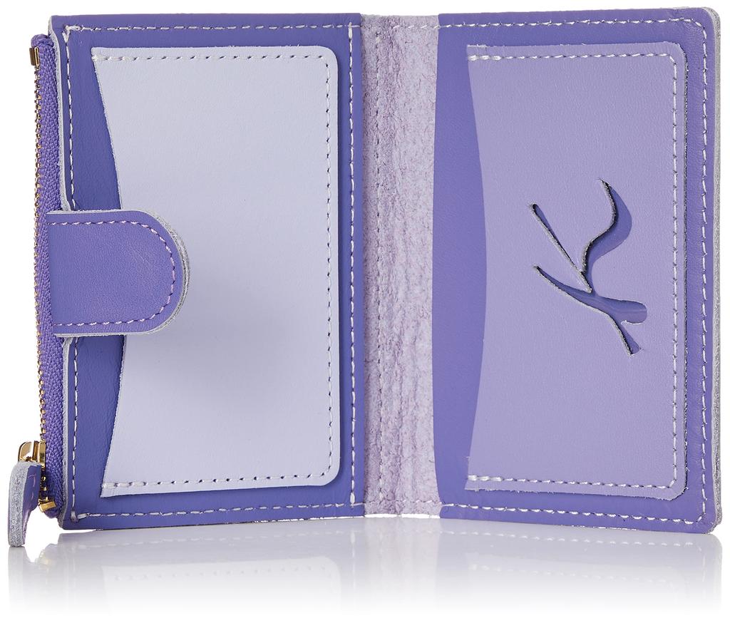 Pouzdro na cestovní pas pouze z kůže bez podšívky PH0738 26001 [Kitamura] Dámské fialové/kombinované