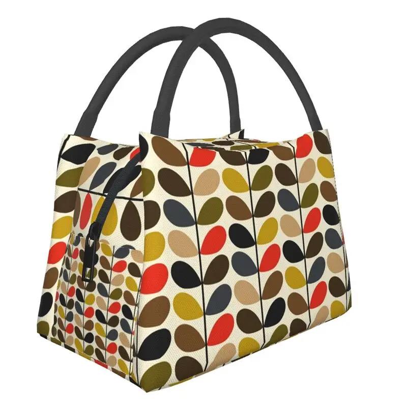 

Orla Kiely Stem Sprig изолированные сумки для ланча для пикника на открытом воздухе скандинавский узор портативный термохолодильник ланч-бокс для женщин 28x17x16CM серебряный