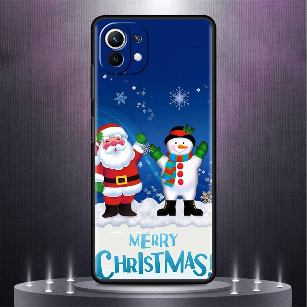 

Рождественский чехол Санта-Клауса для Xiaomi Mi Poco X3 NFC M4 M3 Pro F3 GT F1 11 Lite Note 10 11T 10T 9T Мягкая задняя крышка телефона Xiaomi Mi 9
